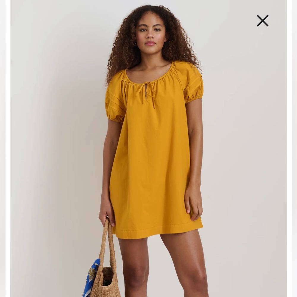 NWT- Alex Mill Rose Mini Dress in Golden Yellow size XS!